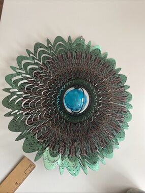 12" 3D Stainless Steel Wind Spinner, Starry Sky Mandala, Indoor/Outdoor Decor